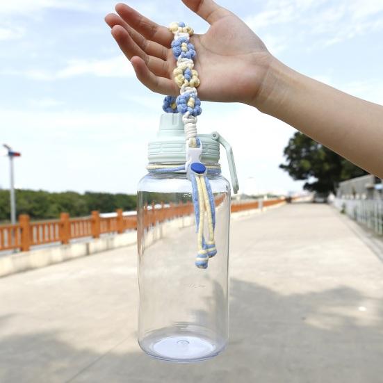 Wasserflasche Handschlaufe Manuell Geflochtene Blumenform Verstellbarer Umfang Süße Farbe