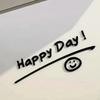Removable Smile Face Wall Decal, Creative Decorative Sticker, Restaurant, Home, Easy To Apply,