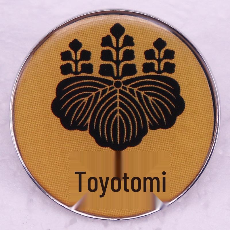 Брошь с гербом семьи Тоётоми Хидэёси серебряный