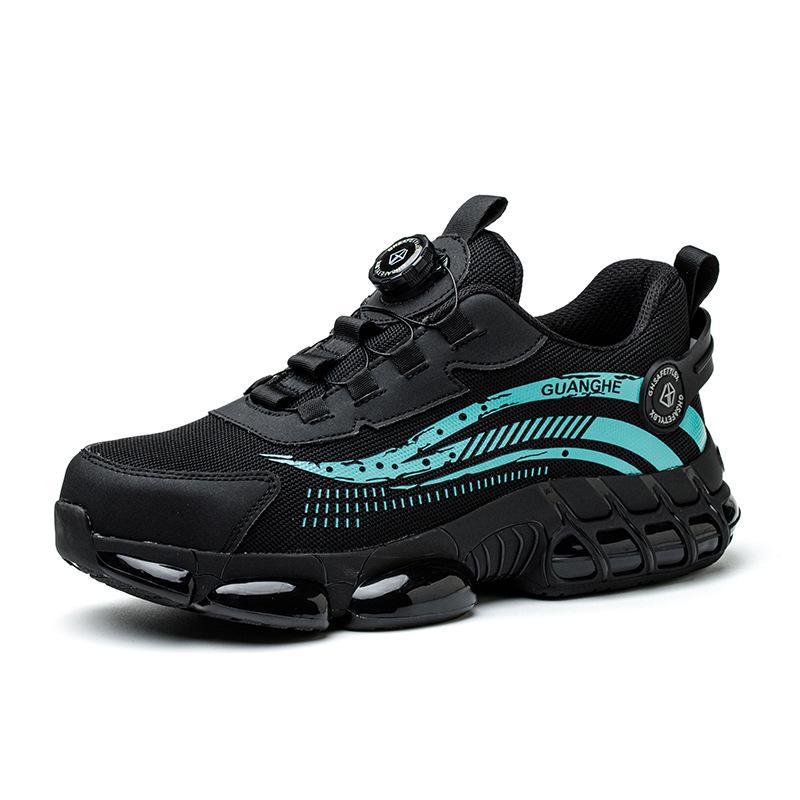

2026 Men s Lightweight Breathable No-Tie Safety Work Shoes: Anti-Smash & Anti-Puncture