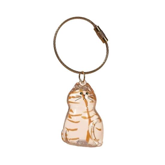 Cat Hair Storage Bottle Transparent Pet Fur Keepsake Keychain for Collecting Cat And Dog Hair Pet Memorial Gift