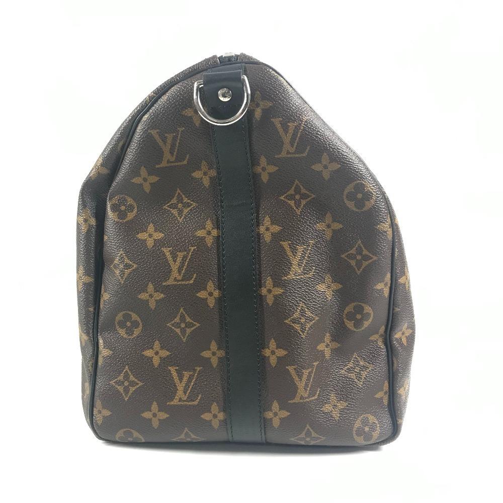 Louis Vuitton M56711 MonogramMacassar Keepall-Bandouliere45 Shoulder Travel Bag