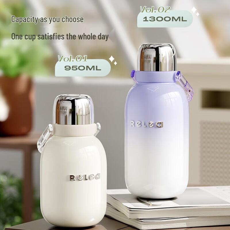 RELEA Xingyi 950ML Insulated Straw Water Bottle