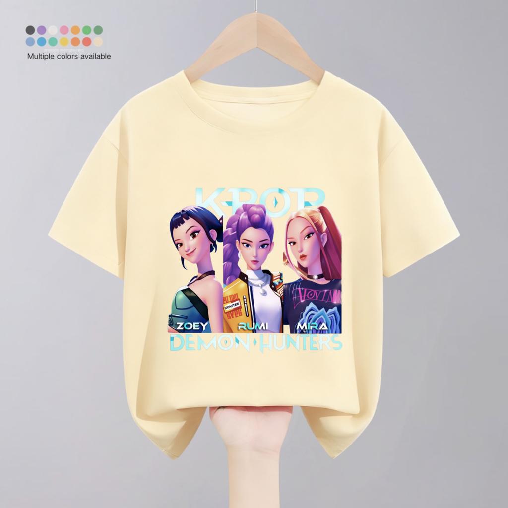 Kpop lovci démonů Dětské oblečení Trička Letní Nová móda Populární Top s krátkým rukávem Tričko Dětské oblečení Ležérní trička