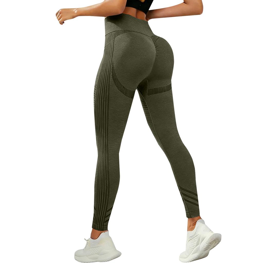 Kadınlar İçin Yüksek Bel Dikişsiz Tayt Popo Kaldırıcı Karın Kontrolü Esnek Yoga Pantolonu Egzersiz Spor Giyimi