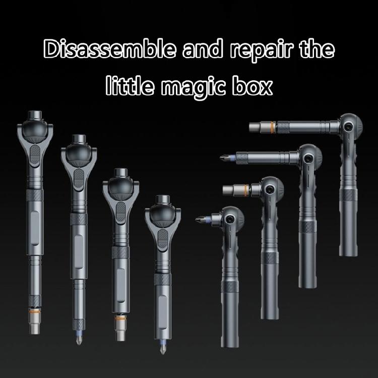 Ergonomic Compact Ratcheting Screwdriver Kit 40 in 1 Bit 180 Rotating Head Ergonomic Grip for Mechanics Vehicle Repair