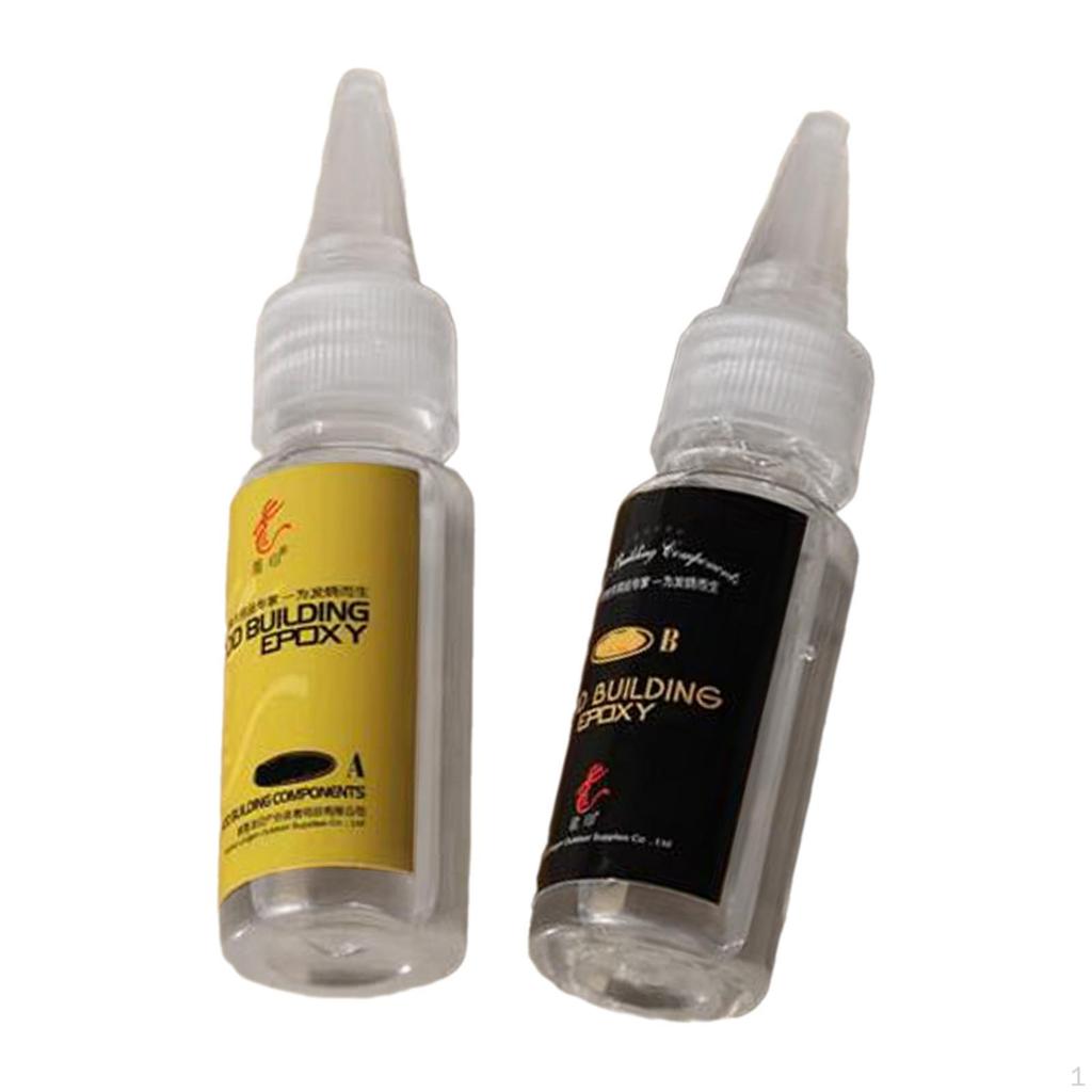 2 Pieces Fishing Rod Epoxy Glue Repair Ab Accs for DIY Rods Card Holder Guide