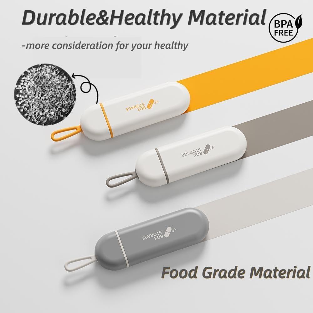 Portable Small Storage Box, Suitable for Pills, Tablets, Vitamin Cod Liver Oil Supplements, Essential for Moisture-proofing Duri