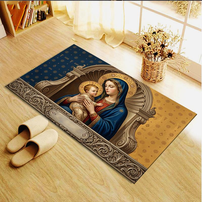 2025 New The Holy Mother Carpet Rug for Living Room Bedroom Home Sofa Decoration,Kids play Non-slip Floor Mat12