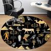 1pc Egyptian Symbols Office Round Area Rug, Under Office Chairs Bedroom Living Room Home Decor, Room Deco