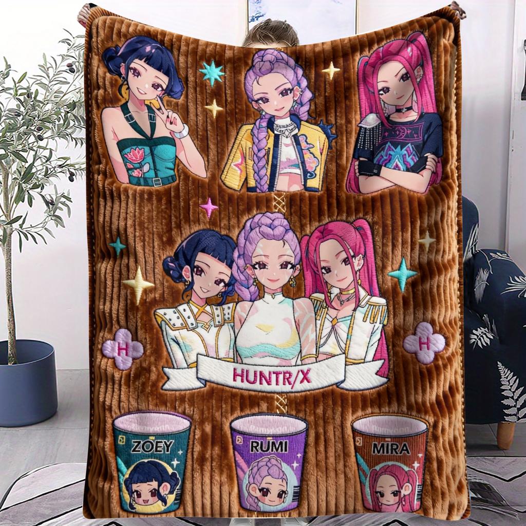 Bestseller KPop Devil Hunter Blanket Small Cover Blanket Multifunctional Soft And Comfortable Suitable For Living Rooms Sofas