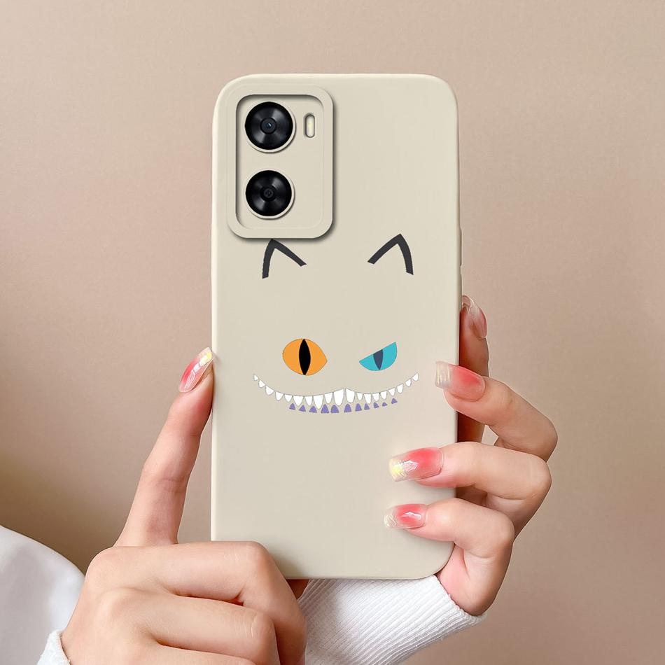 For Oppo A57 A57S A57E Phone Case For Oppo A 57 4G 5G Funda Love Heart Camera Protection Liquid Silicone Anti Drop Back Covers