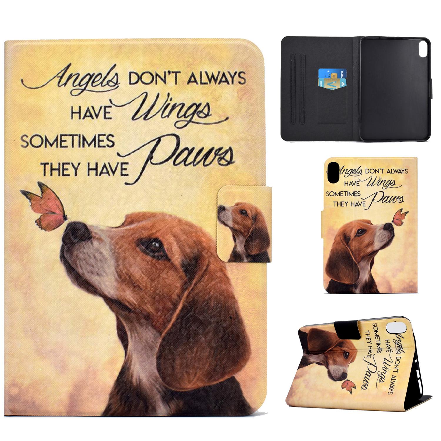 

Для Xiaomi Redmi Pad 2 Чехол Подставка с рисунком Кожаная обложка Butterfly and Dog