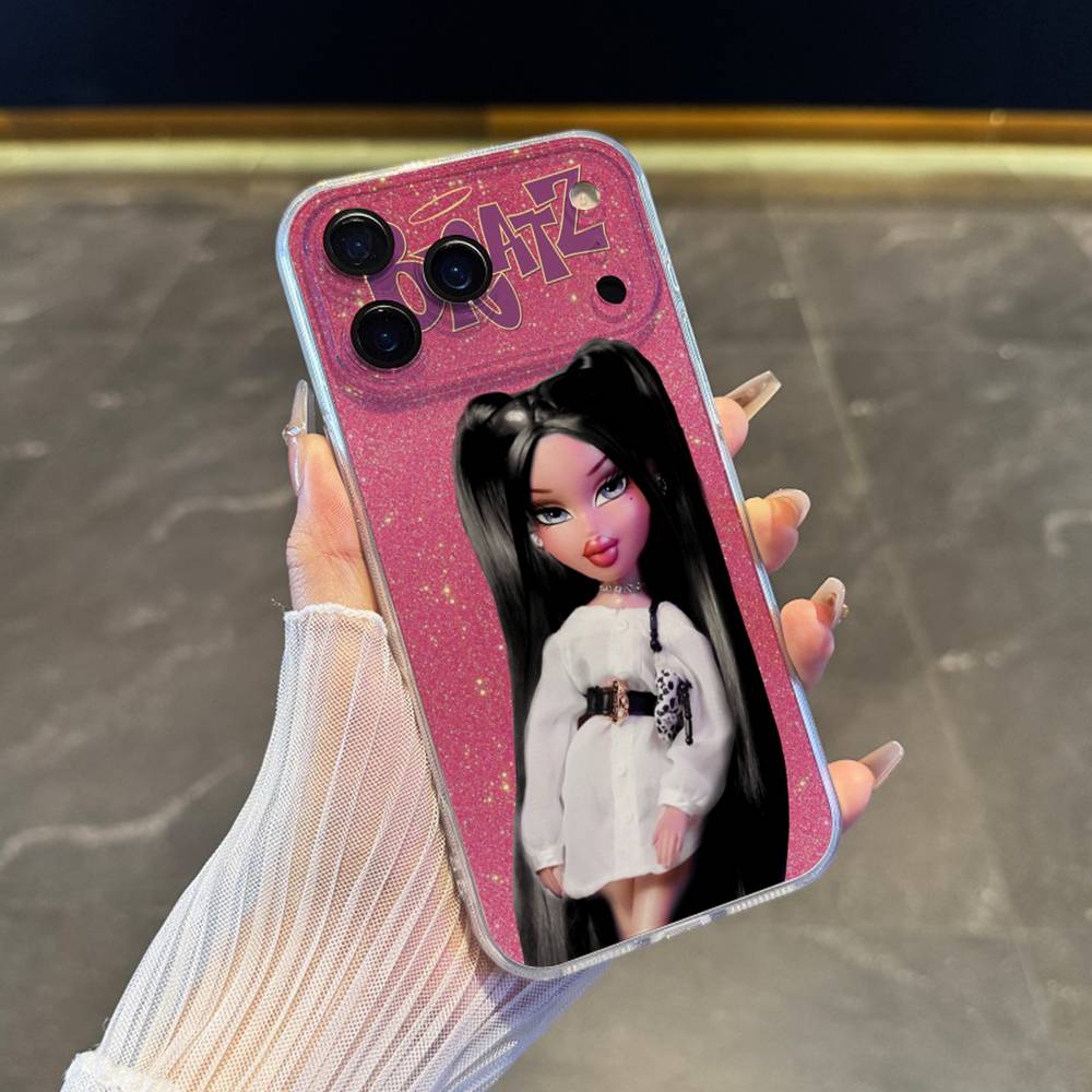 

Fashion B-Bratz Doll Phone Case For iPhone 17,16,15,14,13,12,11 Pro,Max,Plus,X,XS,XR,SE4,E Mini Transparent Soft Cover iPhone17