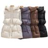 Hooded vest down cotton vest women's clothing autumn and winter short design slim fit with warm vest jacket