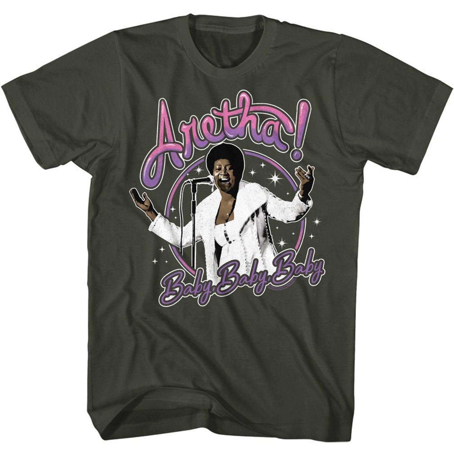Aretha Franklin Baby Baby Baby Smoke Adult T-Shirt S