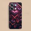 Y2K Glowing Hearts Mobile Phone Case for Xiaomi Redmi 15 14 13 12 A5 3 2 1 C Plus 4G 5G Colorful Printing Cover Cover Luxury