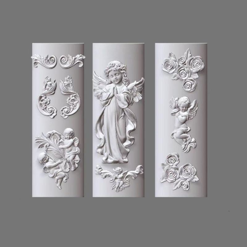 Cartoon Animals Nail Art Molds For Nail Charms Angel Rose Flower Nails Templates Diy Nail Art Decorations Manicure Design Tools