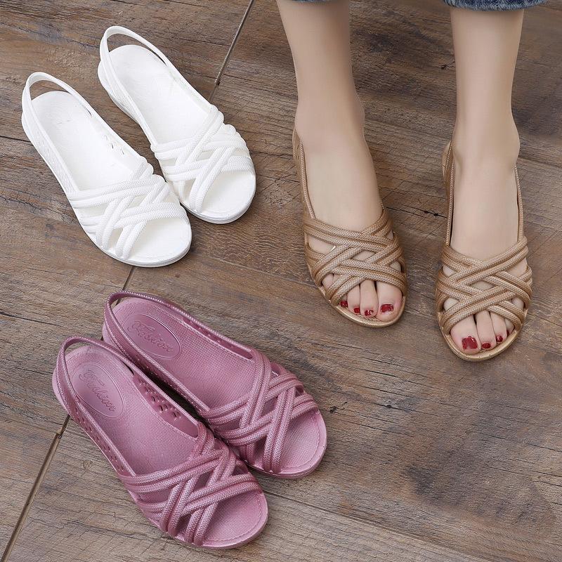 

2025 new comfortable summer fashionable slippers fashionable casual comfortable sandals casual single-layer shoes comfortable sandals 36 [one size smaller]