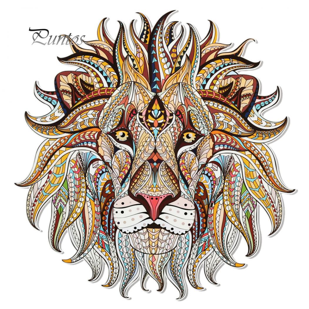 

3D Лев наклейка наклейка DIY термоперенос аппликация одежда коричневый