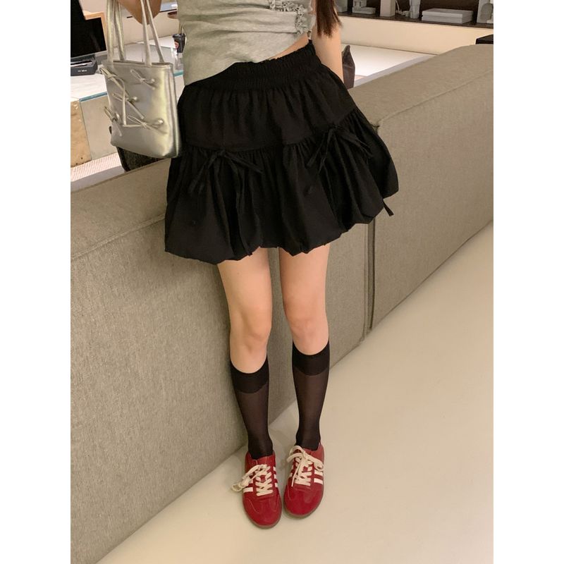 Women's Summer Sweet Style Bud Skirt Bow Bandage