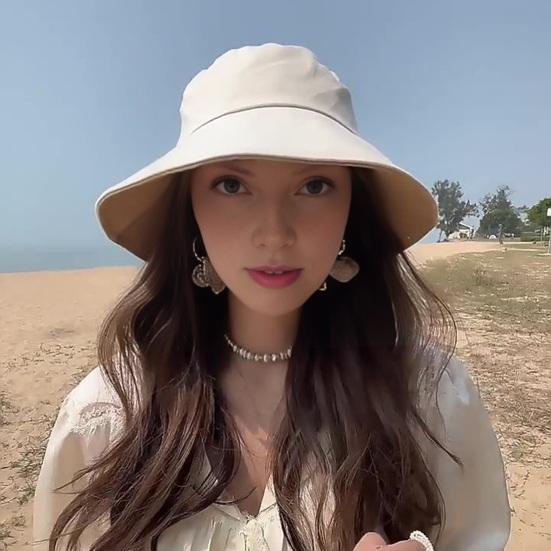 Bucket Hat with Hand-Knotted Bow Decoration Flat Dome Wide Brim Women Fisherman Hat Summer Outdoor Sun Protection Hat