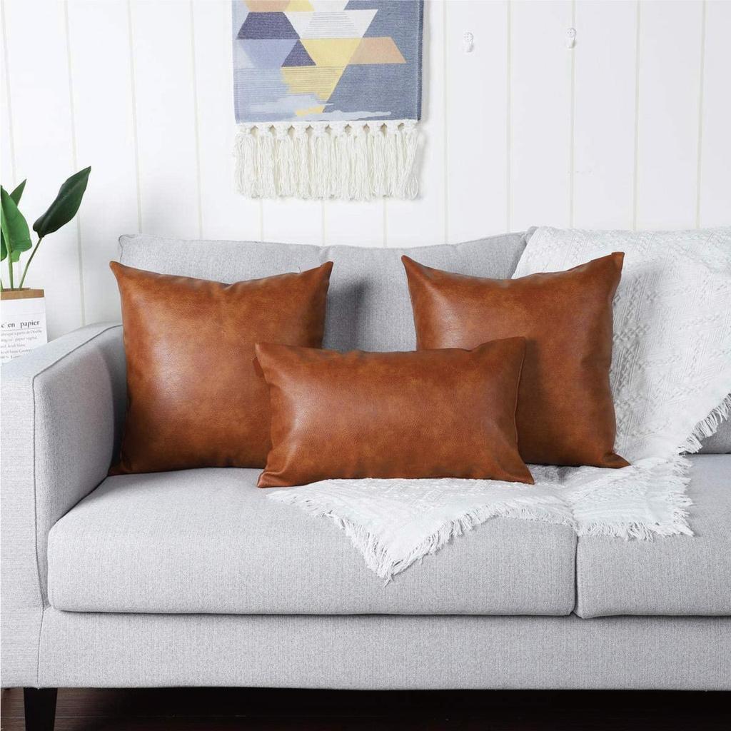 Printed New Leather Pillow Case Cushion Hotel B&B Bedroom Living Room Sofa Decorative Pillow Case Light Luxury
