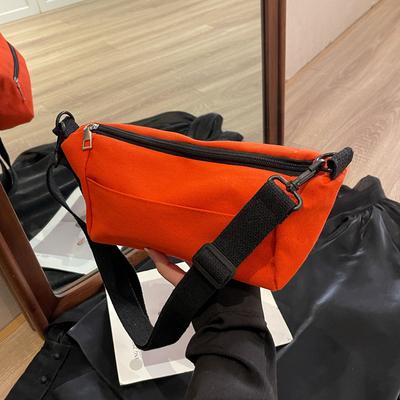 Casual Shoulder Bag Bag Niche Versatile Messenger Bag Simple Solid Color Dumpling Bag Commuter Bag