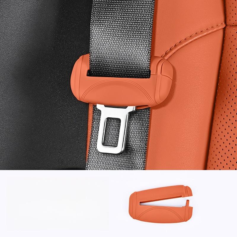 Car Safety Seat Belt Anti-Scratch Cover Silicone Button protective case Universal Car Seat Belt Socket Protective Cover