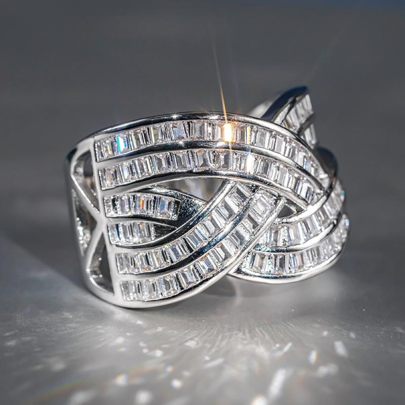 

CAOSHI Newly Designed Bridal Wedding Rings Simple Stylish Copper Color Party Accessories Classic Elegant Zircon Gifts for Women 6