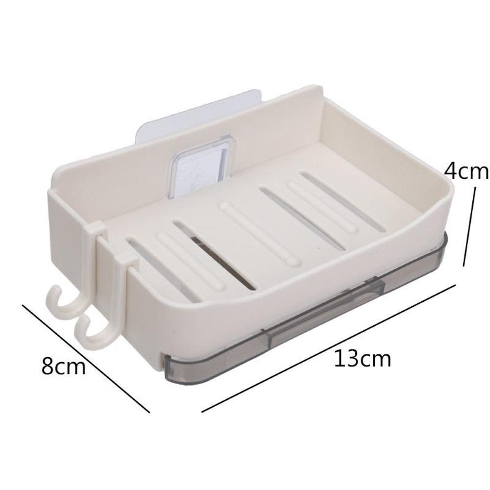 

1шт настенная мыльница двухслойная полка для слива мыла для ванной комнаты белый