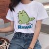 Women T-Shirts Harajuku Summer Funny Kawaii Cat Print Short Sleeve T-Shirt Female Ullzang Funny Oversized T-Shirts Clothes Tops