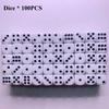 100 Pieces Colored Dices 14mm 6 Sided with Acrylic Material Standard Game Dice Set for Board Games Parties Classroom Math Dice