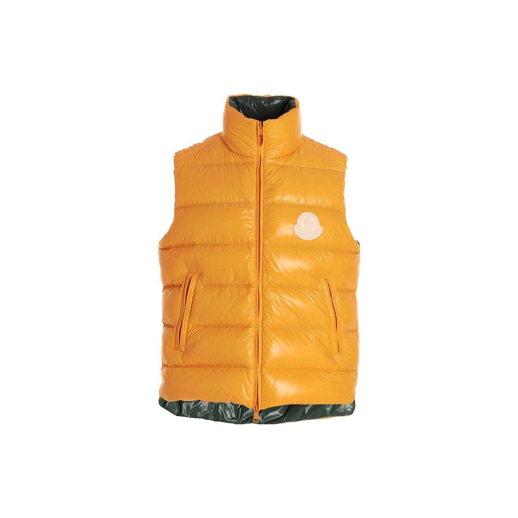 Moncler Down Vests Unisex Yellow Stand Collar Moderate 1A00046M2648P38