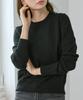210EDIT Unisex Soft Knit Round Neck [Black]_Zz4Sw070