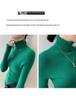 Women's Slimming Seamless High Neck Cashmere Sweater - 35% Cashmere, Perfect for Autumn/Winter