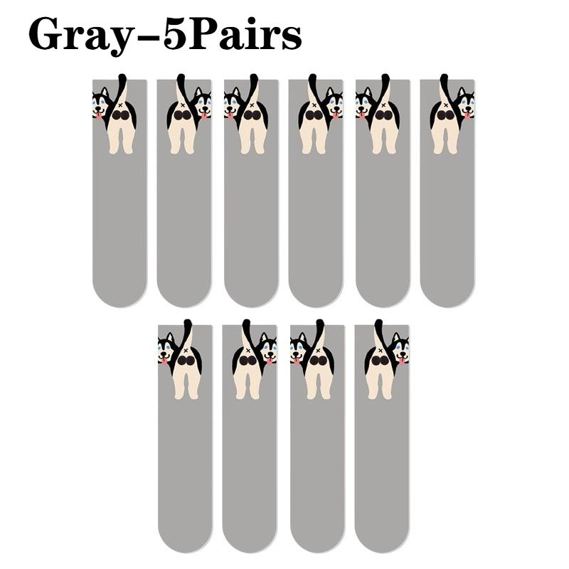 Women's Funny Cartoon Socks MidCalf Spring Summer Fall Casual Unisex Fashion BreathableComfortableCreative Multi-Function Socks