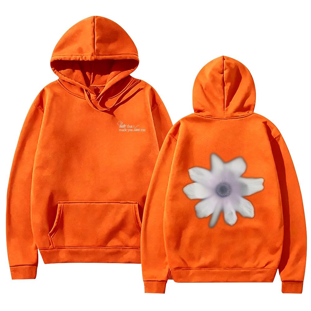 Hasse Es, Dass Ich Dich Dazu Gebracht Habe, Mich Zu Lieben Hoodie Blumen Sweatshirts High Street Mode Damen Herren Pullover XL orange