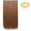 MISS WIG Lange bølgete frisyrer Syntetisk 5 Clip In Hair Extension 22 Tommer/32 Tommer Varmebestandige hårstykker Brun Svart