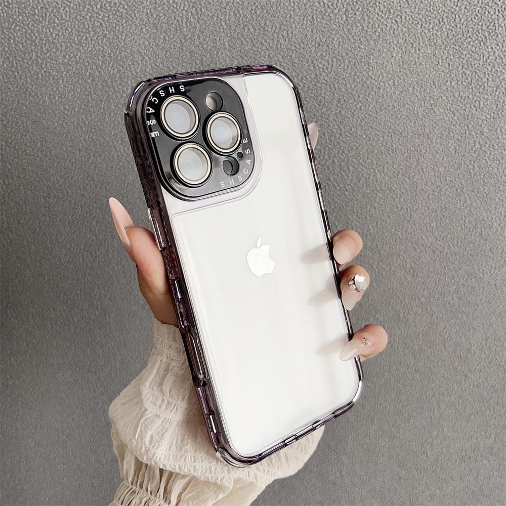 

Transparent Phone Case For iPhone 16 Pro Max 13 14 15 Plus Shockproof For iPhone 16 ProMax чорний