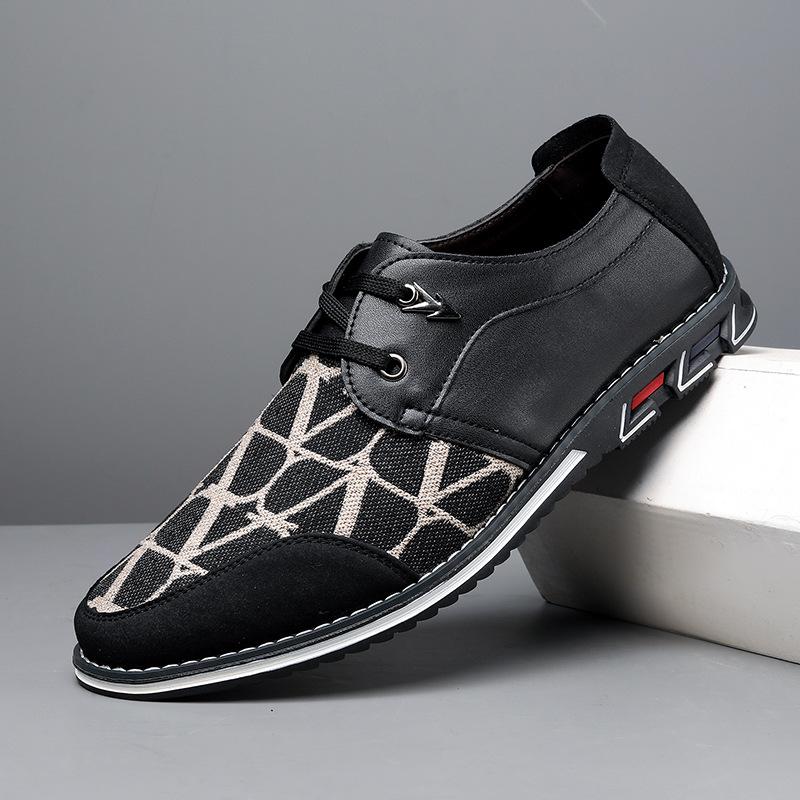 

Мужская повседневная обувь Xiyin не пахнет летом, корейская версия кожаной обуви большого размера, мужская обувь 2025 прямые продажи 50 50 жёлтый