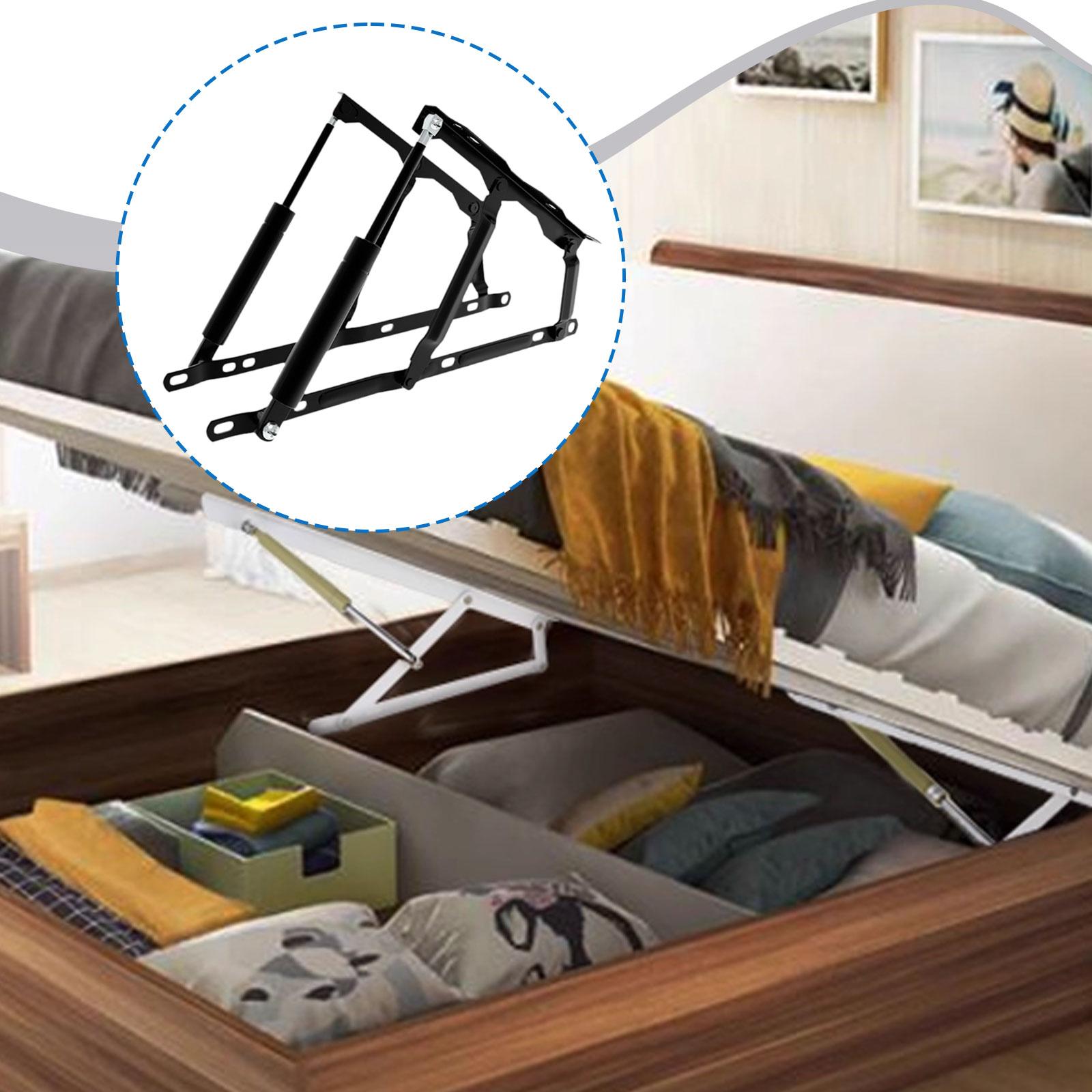 

Гидравлический механизм подъема кровати с местом для хранения Железная петля для подъема, экономящая усилия, Мебельная фурнитура для татами-кровати, пуфа чёрный