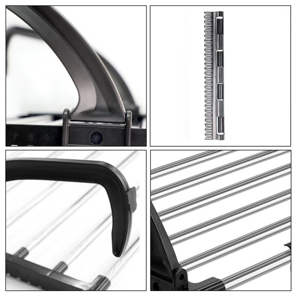 Foldable Clothes Rack with Sock Clips Window Towel Storage Rack Reusable Household Hanging Airer for Balcony Railings Windowsill