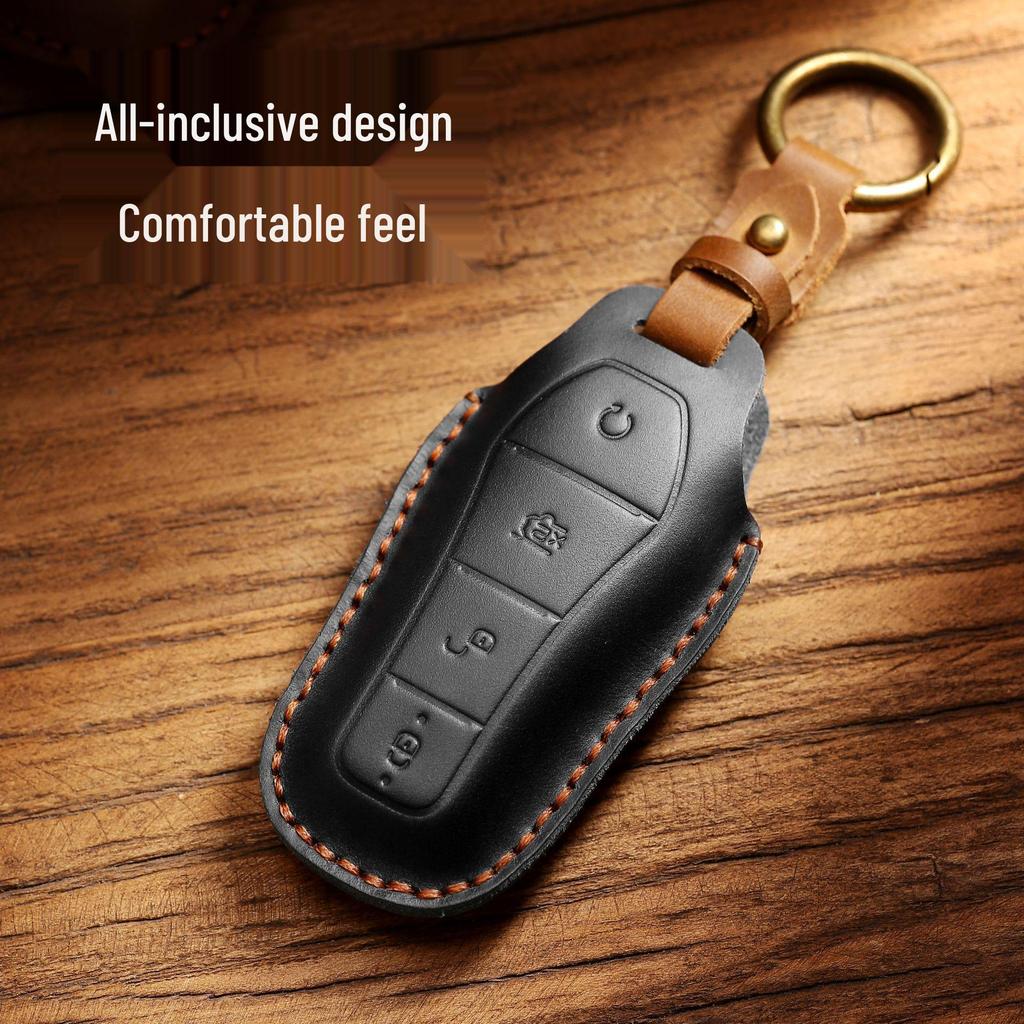 BYD Dolphin Qin Plus DMI Genuine Cowhide Car Key Case