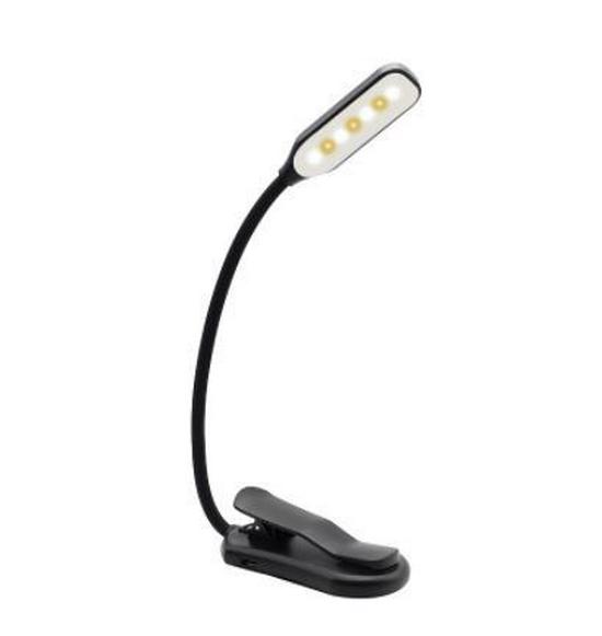 

Светодиодная лампа-клипса для чтения для детей - Ночник с защитой глаз чёрный