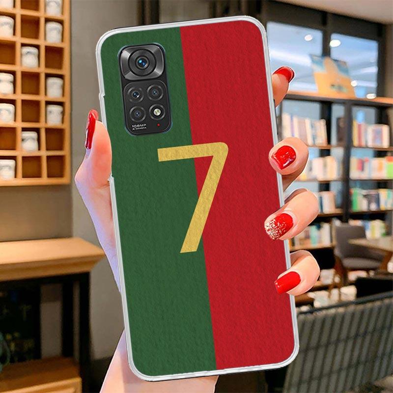 FootBall SuperStar Number C 7 10 Cover Phone Case For Xiaomi Redmi Note 15 14 13 12 11 10 Pro Plus 14S 12S 11S 11T 11E 10S Soft