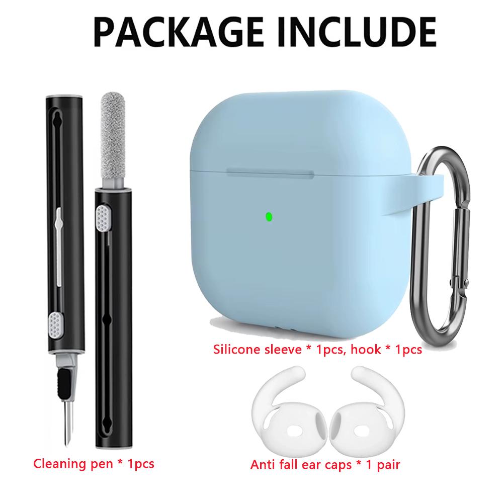 

Чохол-набір для Apple Airpods 4 Чохол аксесуари для навушників М який силіконовий захисний чохол силіконовий для чохла Apple air pods 4 For Airpods 4