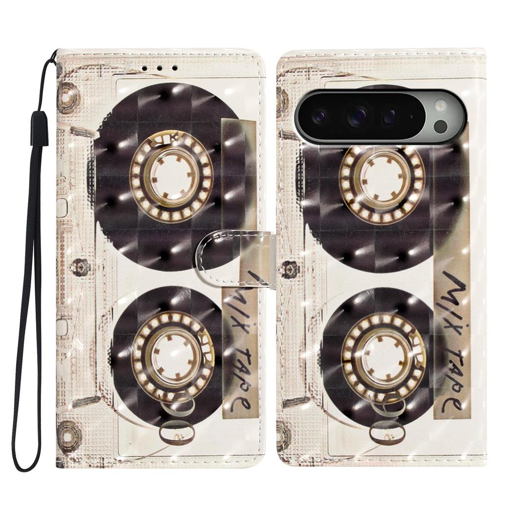 3D Pattern PU Leather Phone Wallet Case for Google Pixel 6,6a,6 Pro,Pixel 7,7a,7 Pro,Pixel 8,8a,8 Pro,Pixel 9,9a,9 Pro,9 Pro XL