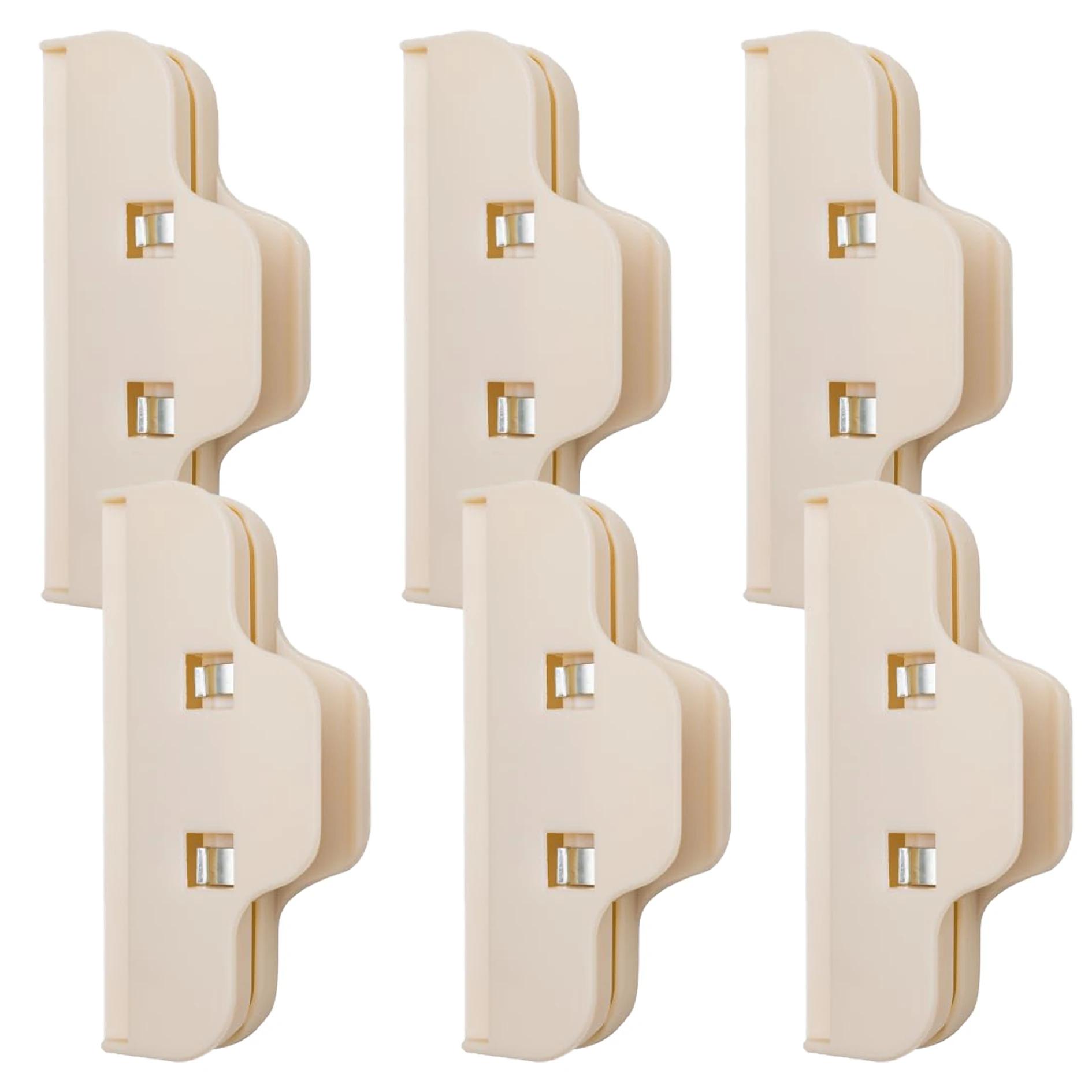 6 Pcs Chip Clips Bag Clips Food Clip, Plastic Sealing Bag Clamp For Food Storage Clamps Bread Sealing Large Clips