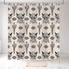 Western Boho Shower Curtain - Highland Cow & Cactus Design, Durable Polyester with 12 Hooks for All-Season Use